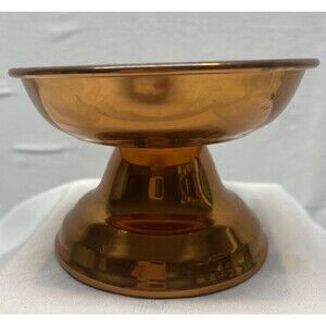 VINTAGE Copper Craft Guild Pillar Candle Holder Polished Copper 3.5" Tall USA